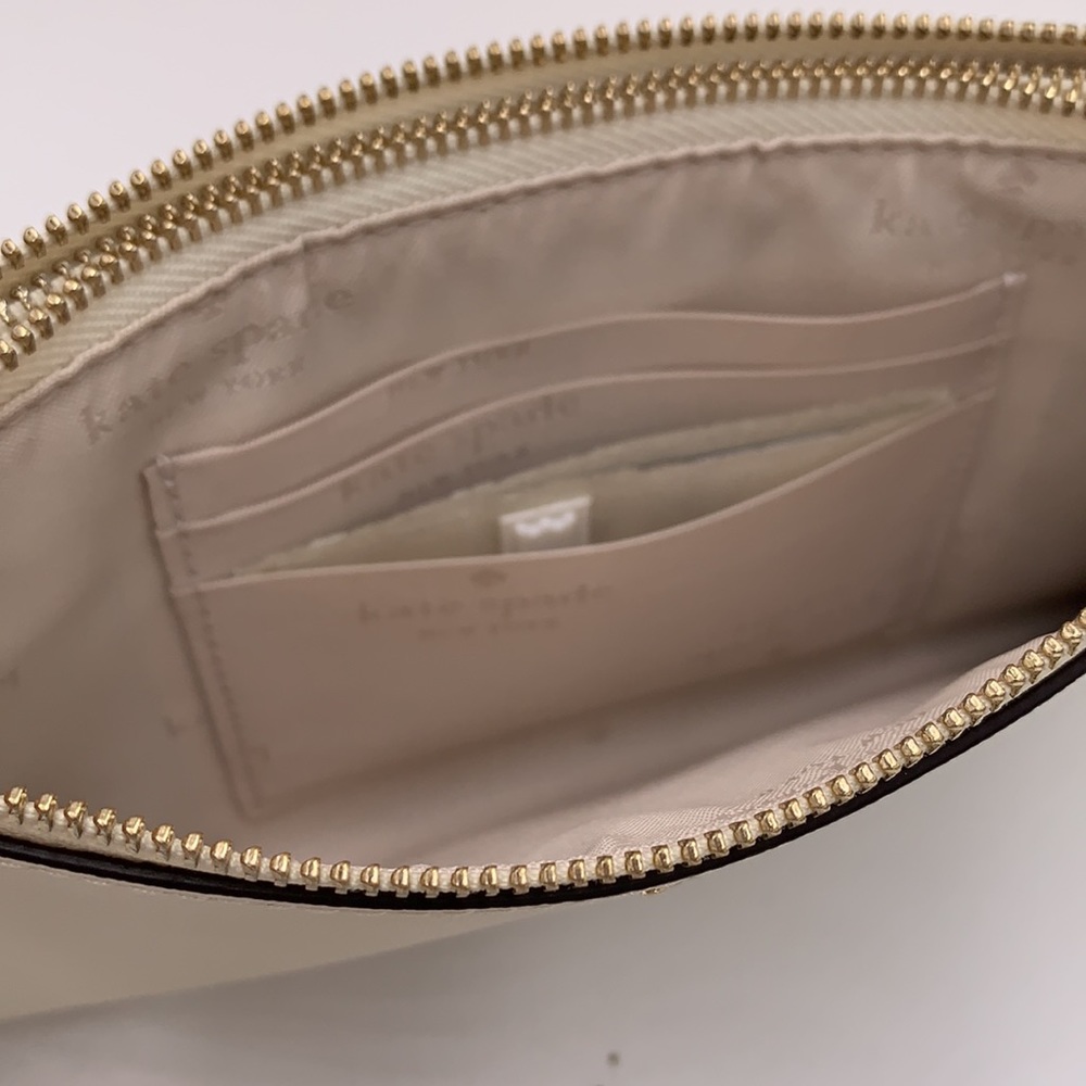 KATE SPADE Madison Double Zip Wristlet Meringue color - Picture 11 of 14